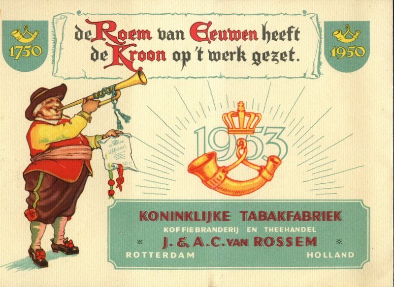 <p>Ontstaan van de Koffie-, thee en tabakfabriek J. & A.C. van Rossum door Adriaan van Rossem aan de Hoogstraat in Rotterdam</p>