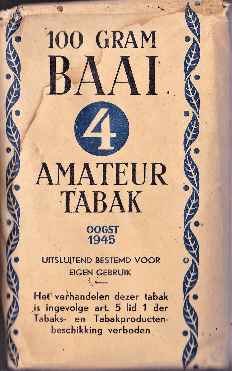 Amateurtabak Baai 4 oogst 1945 100/f0.40 + opc 12ct M Amateurtabak Baai 4 oogst 1945 100/f0.40 + opc 12ct M