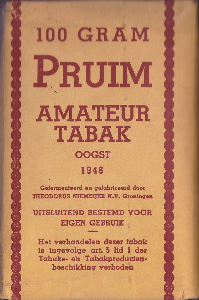Pruim Amateurtabak Oogst 1946 100/f0.40 + opc 5ct banderol 7588 M Pruim Amateurtabak Oogst 1946 100/f0.40 + opc 5ct banderol 7588 M