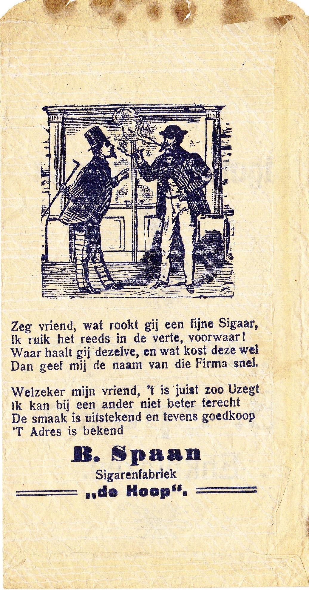 Spaan B. Sigarenfabriek - Enkhuizen achter F Spaan B. Sigarenfabriek - Enkhuizen achter F