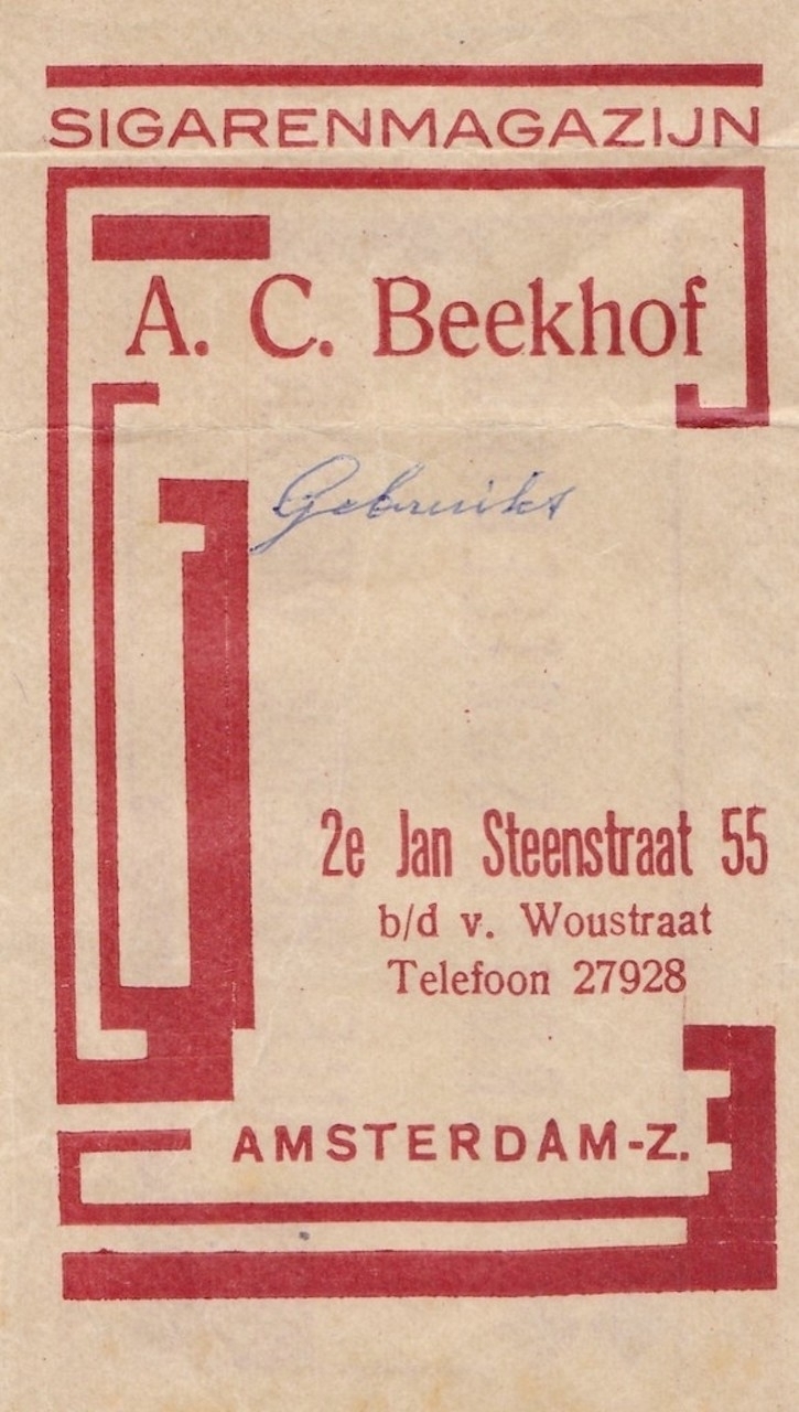 Beekhof A.C. Sigarenmagazijn - Amsterdam L Beekhof A.C. Sigarenmagazijn - Amsterdam L