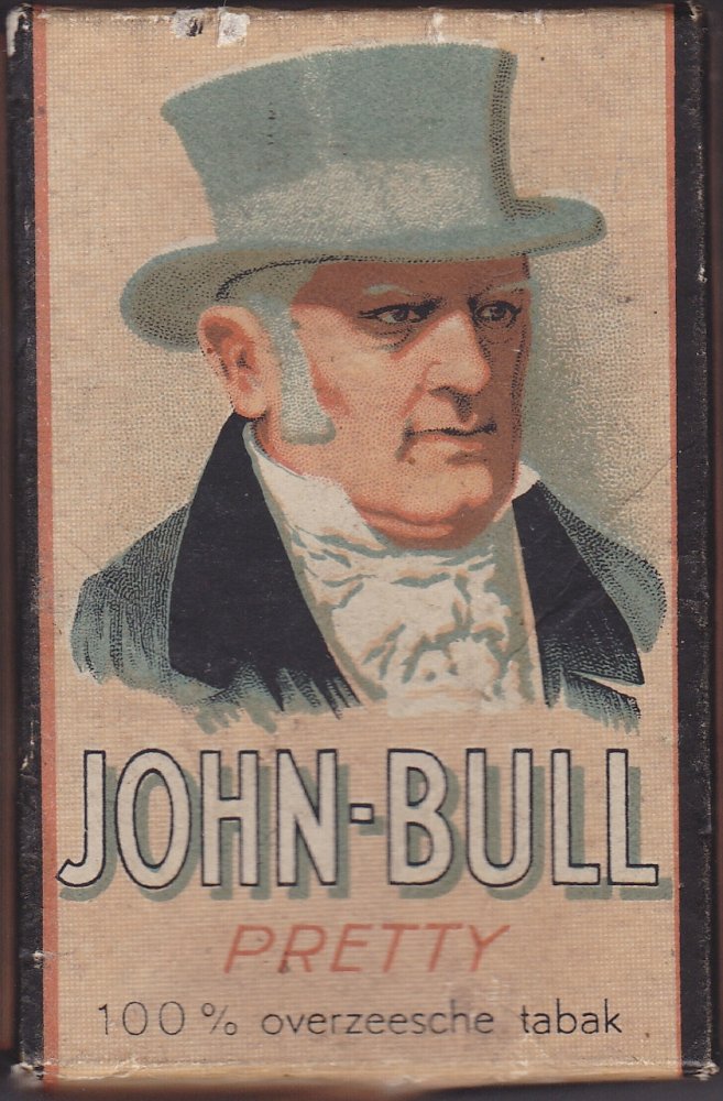 Wouters - JOHN-BULL PRETTY doosje 10 stuks - f. 0.80 + opc. 8 ct. banderol no. 2505 M Wouters - JOHN-BULL PRETTY doosje 10 stuks - f. 0.80 + opc. 8 ct. banderol no. 2505 M