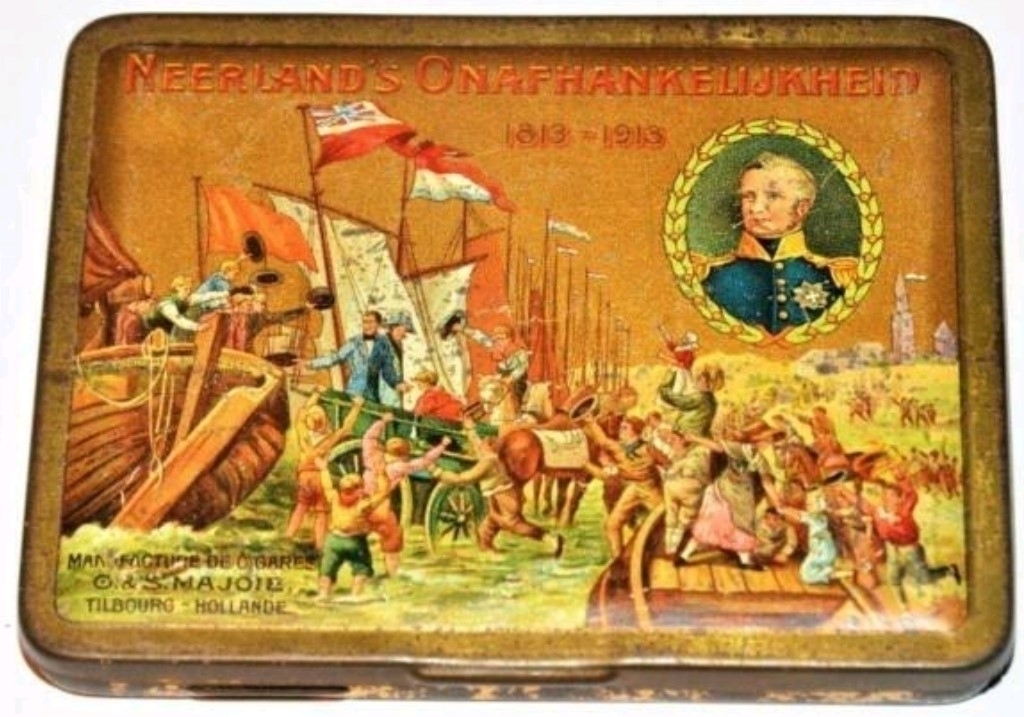 Majoie Gebr. Sigarenfabriek Tilburg NEERLAND'S ONAFHANKELIJKHEID bliksigaren Majoie Gebr. Sigarenfabriek Tilburg NEERLAND'S ONAFHANKELIJKHEID bliksigaren