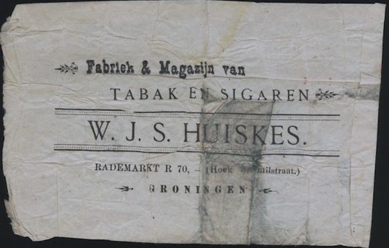 Huiskes W.J.S. - Groningen SIGARENZAKJE M Huiskes W.J.S. - Groningen SIGARENZAKJE M