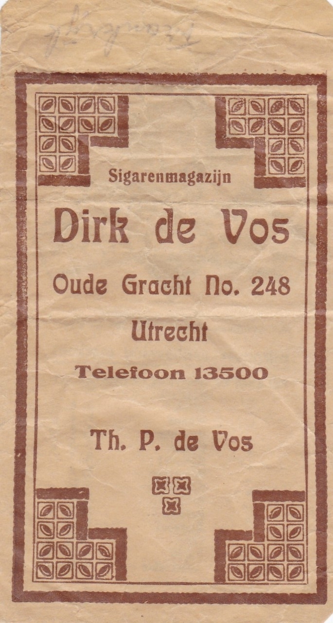 Vos Dirk de Sigarenmagazijn - Utrecht SIGARENZAKJE M Vos Dirk de Sigarenmagazijn - Utrecht SIGARENZAKJE M