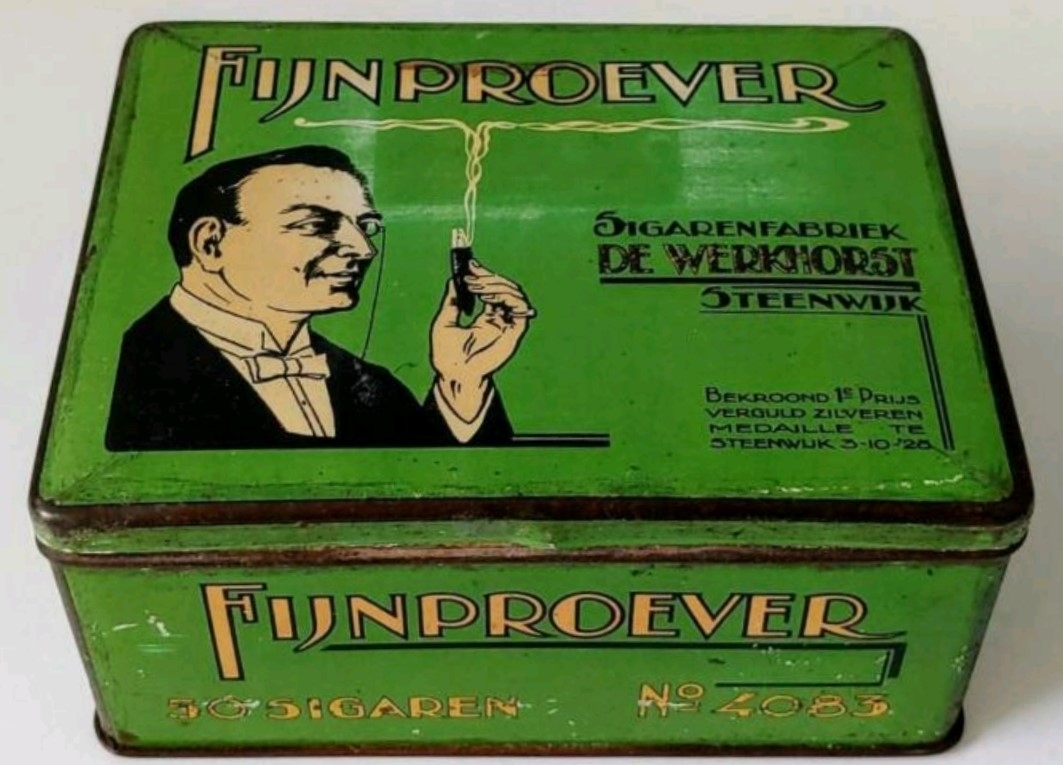 Werkhorst De. Steenwijk FIJNPROEVER blik 50 sigaren banderol 4083 M Werkhorst De. Steenwijk FIJNPROEVER blik 50 sigaren banderol 4083 M