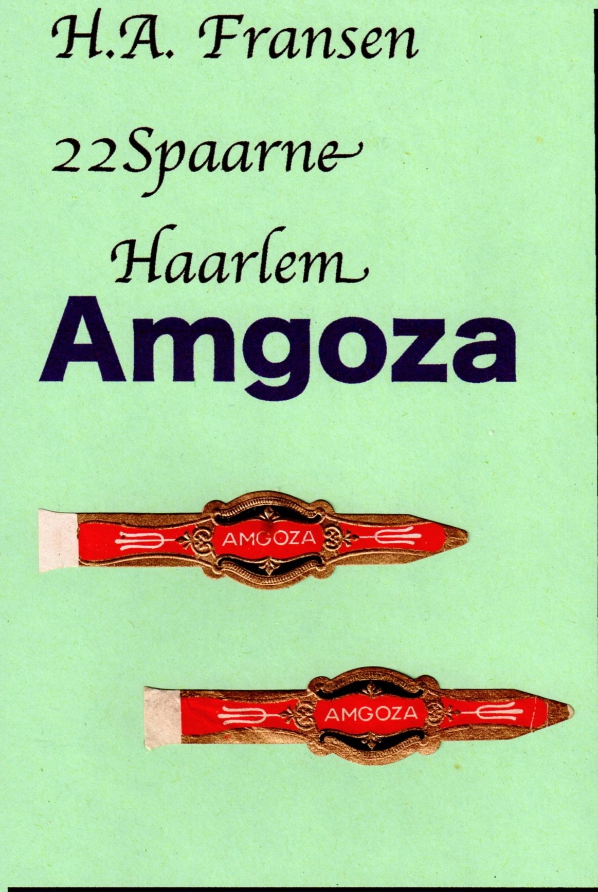 Fransen H.A. Sigarenfabriek - Haarlem R Fransen H.A. Sigarenfabriek - Haarlem R