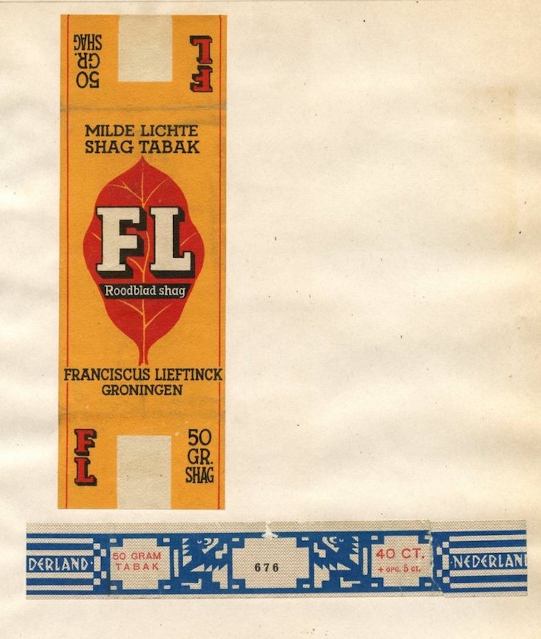 Lieftinck FL Rood Shag 50/f0.40 + opc 5 ct accijns 676 cb Lieftinck FL Rood Shag 50/f0.40 + opc 5 ct accijns 676 cb