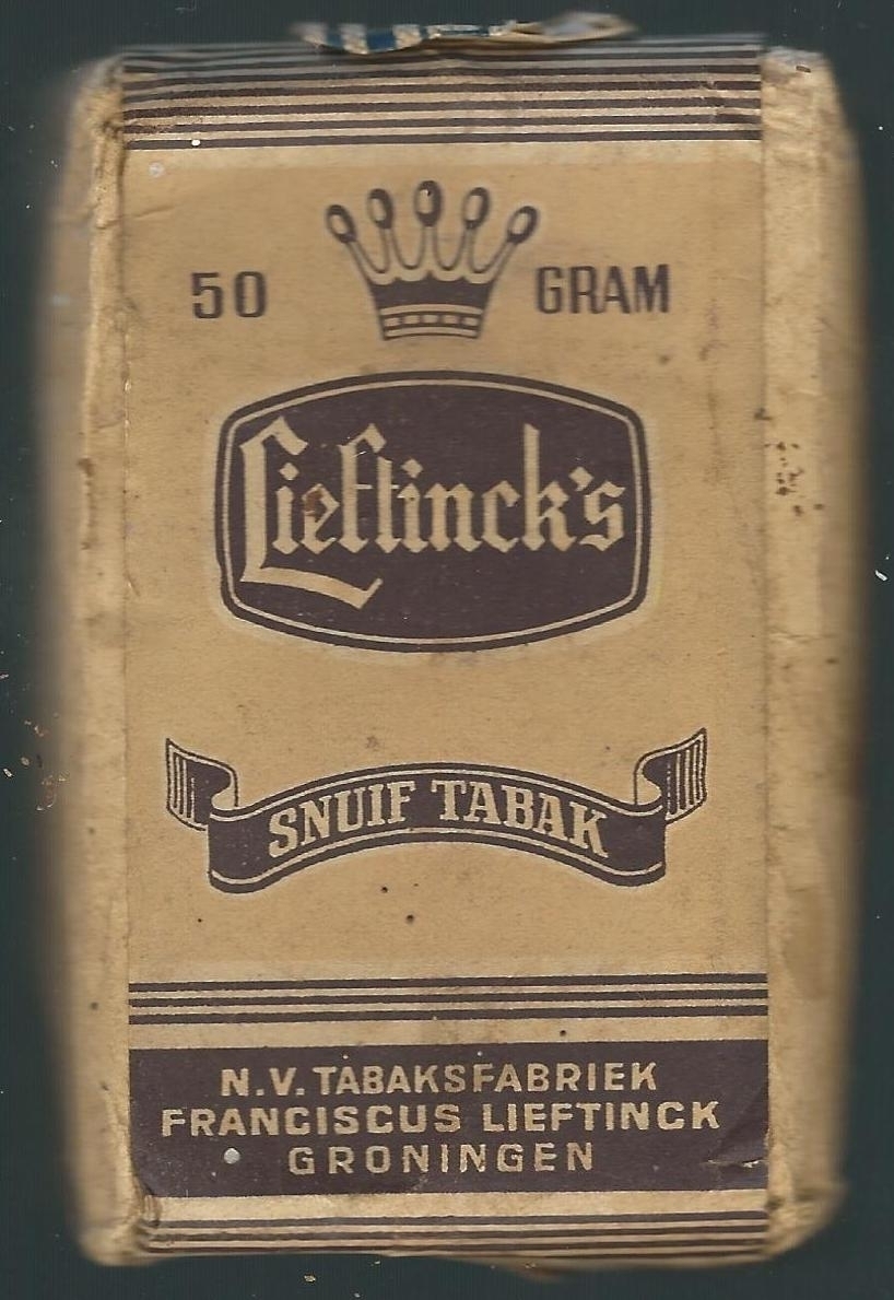 Lieftinck Snuif Tabak 50/f0.25 opc 7.5 ct pakje. Lieftinck Snuif Tabak 50/f0.25 opc 7.5 ct pakje.