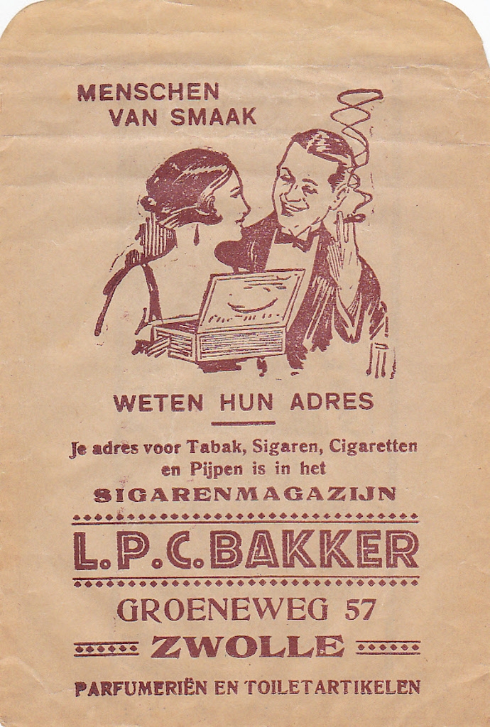 Bakker L.P.C. Sigarenmagazijn - Zwolle SIGARENZAKJE M Bakker L.P.C. Sigarenmagazijn - Zwolle SIGARENZAKJE M
