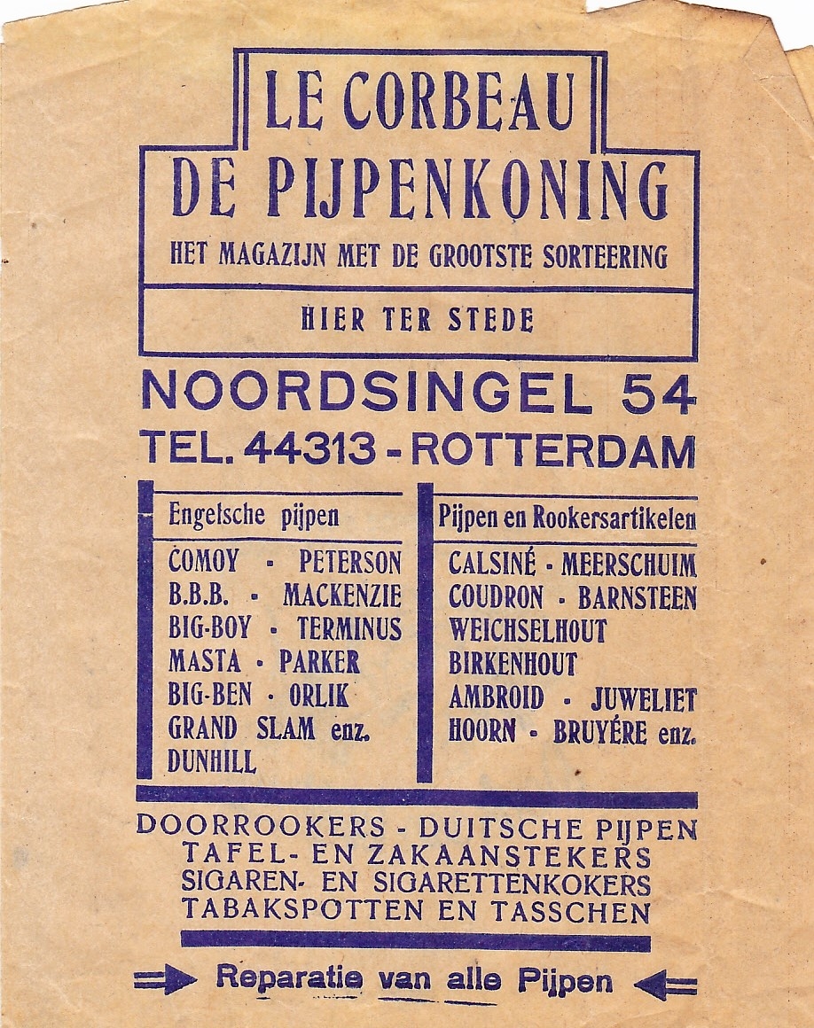 Corbeau Le. De Pijpenkoning - Rotterdam SIGARENZAKJE M Corbeau Le. De Pijpenkoning - Rotterdam SIGARENZAKJE M