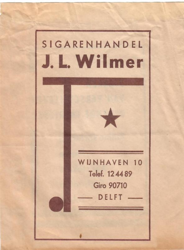 Wilmer J.L. Sigarenhandel - Delft SIGARENZAKJE L Wilmer J.L. Sigarenhandel - Delft SIGARENZAKJE L