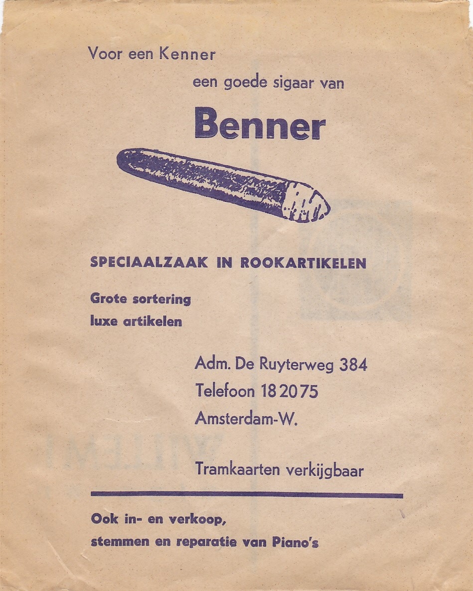 Benner rookartikelen - Amsterdam SIGARENZAKJE M Benner rookartikelen - Amsterdam SIGARENZAKJE M