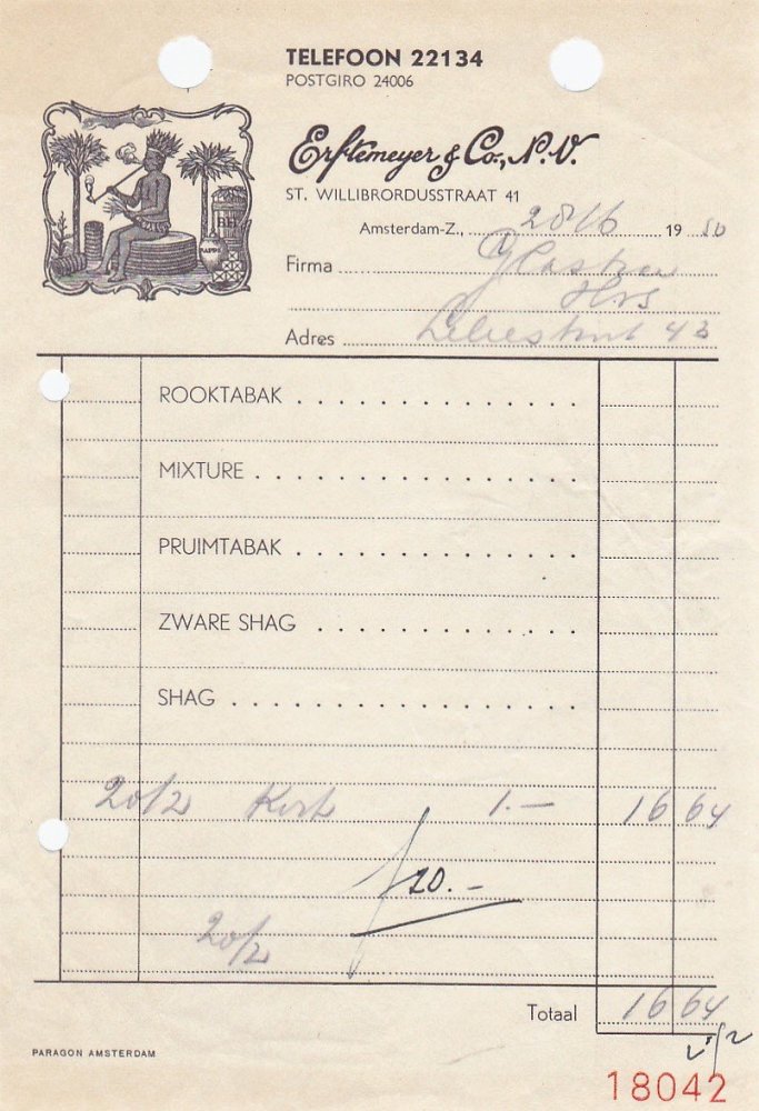 Erftemeyer en Co N.V., Amsterdam, anno 28-6-1950 M Erftemeyer en Co N.V., Amsterdam, anno 28-6-1950 M