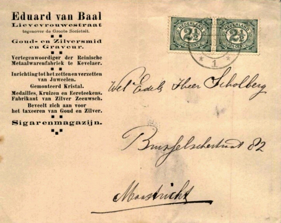 Baal Eduard van, Sigaretten magazijn, Bergen op Zoom anno 1910 BRIEFKAART MP Baal Eduard van, Sigaretten magazijn, Bergen op Zoom anno 1910 BRIEFKAART MP