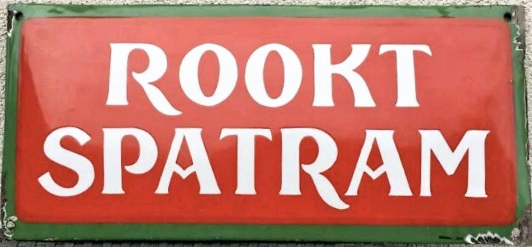 Spatram sigaren emaille RECLAME MP Spatram sigaren emaille RECLAME MP