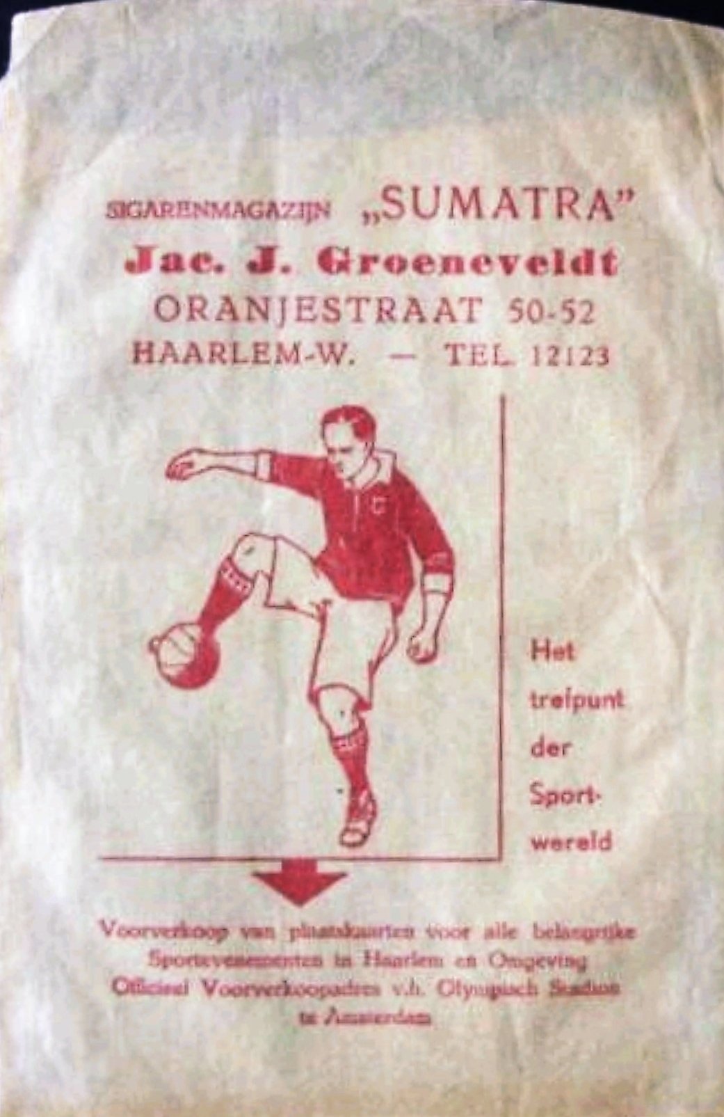 Groeneveldt Jac.J. Sigarenmagazijn Sumatra - Haarlem SIGARENZAKJE Groeneveldt Jac.J. Sigarenmagazijn Sumatra - Haarlem SIGARENZAKJE