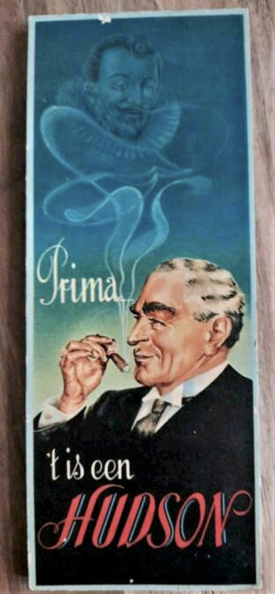 Hudson, sigaren, karton, RECLAME MP Hudson, sigaren, karton, RECLAME MP