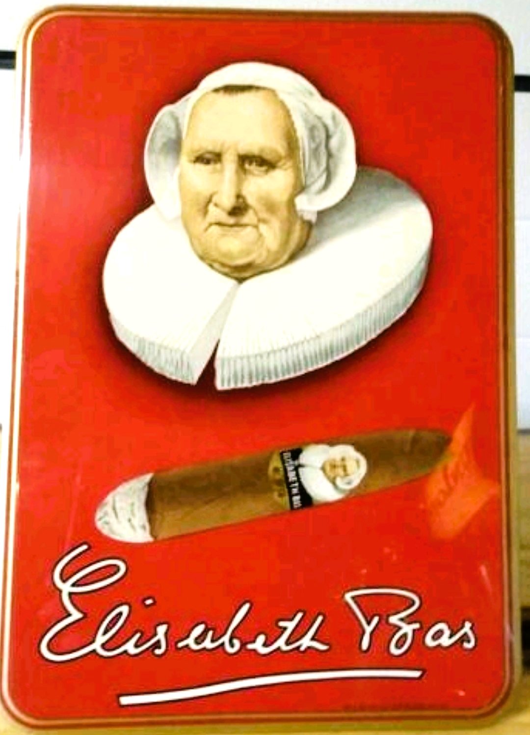 Elisabeth Bas sigaren ijzer RECLAME MP Elisabeth Bas sigaren ijzer RECLAME MP