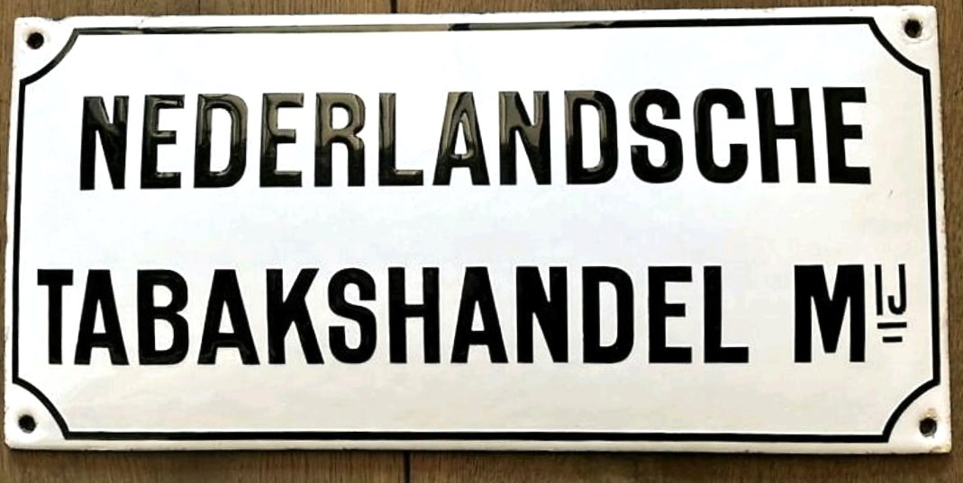 Nederlandsche Tabakshandel Mij emaille MP Nederlandsche Tabakshandel Mij emaille MP