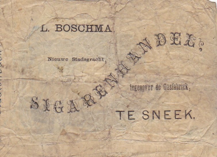 Boschma L. Sigarenhandel - Sneek SIGARENZAKJE M Boschma L. Sigarenhandel - Sneek SIGARENZAKJE M