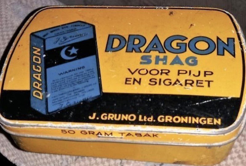 DRAGON SHAG- VOOR PIJP EN SIGARET blik 50 gram DRAGON SHAG- VOOR PIJP EN SIGARET blik 50 gram