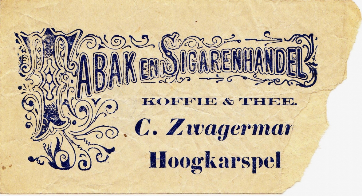 Zwagerman C. Tabak & Sigarenhandel - Hoogkarspel F Zwagerman C. Tabak & Sigarenhandel - Hoogkarspel F