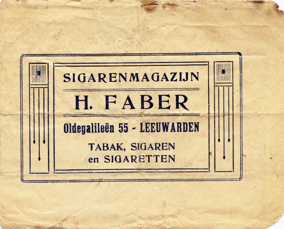 Faber H. Sigarenmagazijn - Leeuwarden F Faber H. Sigarenmagazijn - Leeuwarden F
