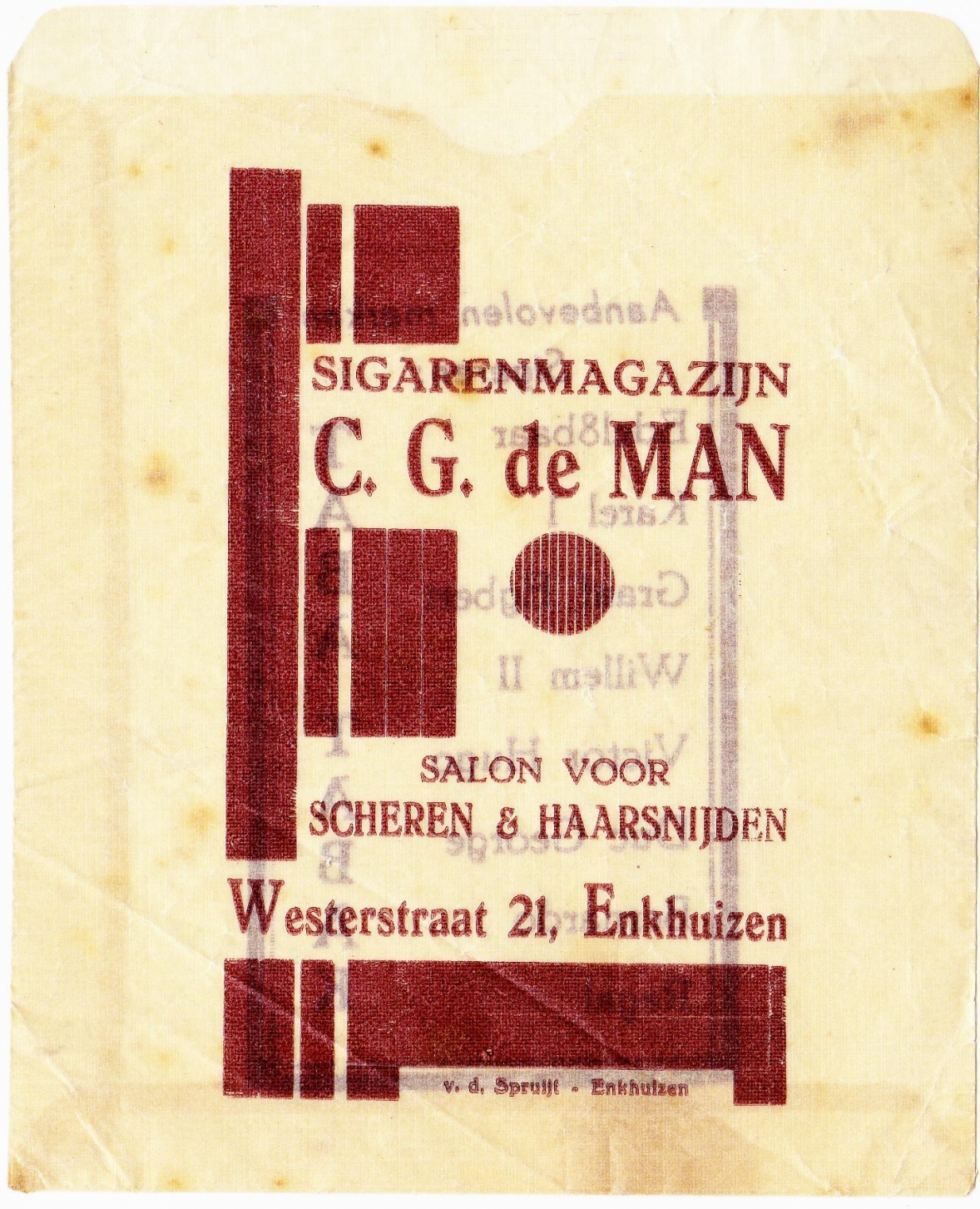 Man C.G. de Sigarenmagazijn - Enkhuizen F Man C.G. de Sigarenmagazijn - Enkhuizen F