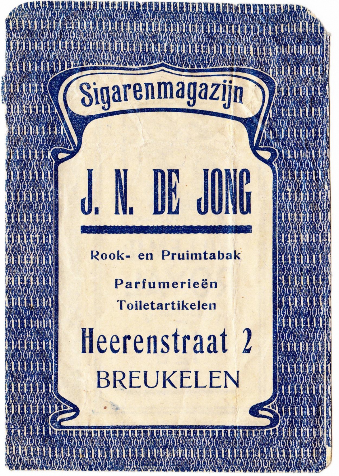 Jong J.N. de Sigarenmagazijn - Breukelen voor F Jong J.N. de Sigarenmagazijn - Breukelen voor F
