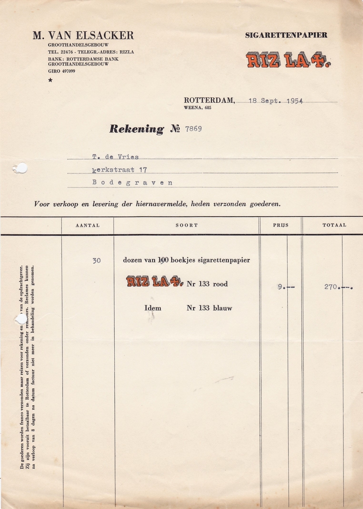 Elsacker M. van - Rotterdam 18 Sep 1954 M Elsacker M. van - Rotterdam 18 Sep 1954 M