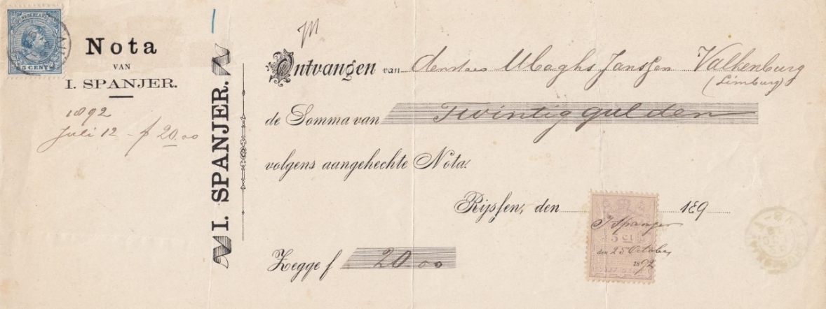 Spanjer I. - Rijssen 25 Okt 1892 M Spanjer I. - Rijssen 25 Okt 1892 M