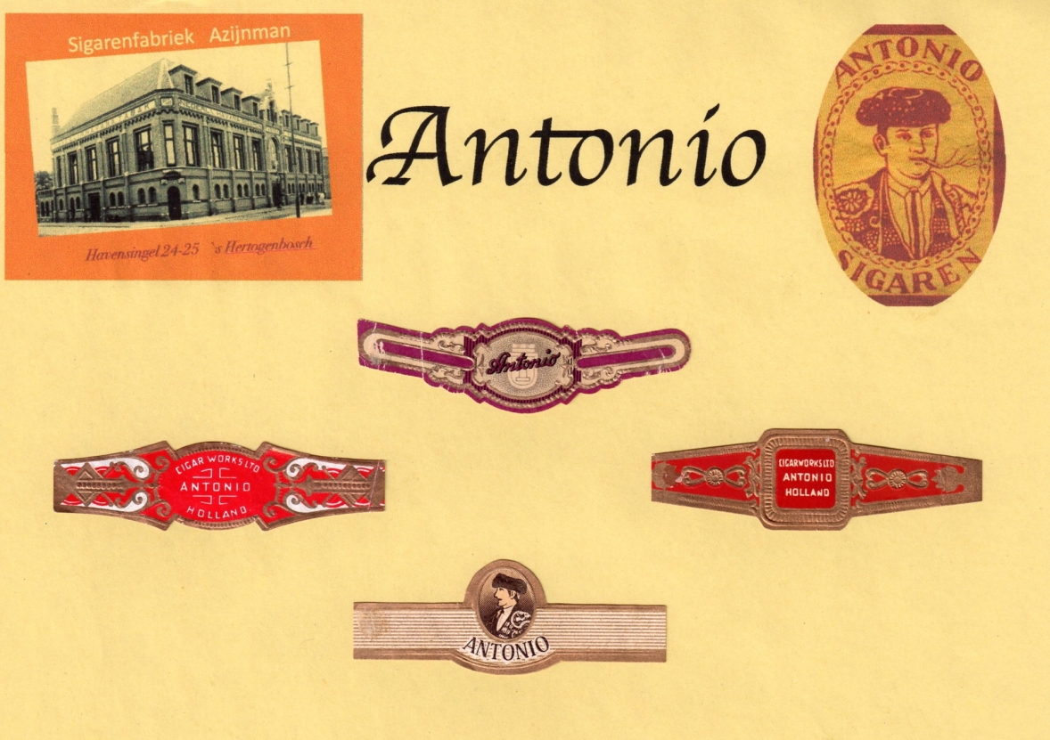 Antonio NV Ned. Havana Sigarenfabr. v/h Mauritz Azijnman - s Hertogenbosch R Antonio NV Ned. Havana Sigarenfabr. v/h Mauritz Azijnman - s Hertogenbosch R