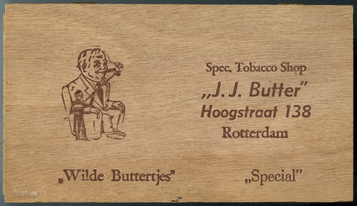 Butter. J.J. Sigarenwinkel - Rotterdam Wilde Buttertjes kist R Butter. J.J. Sigarenwinkel - Rotterdam Wilde Buttertjes kist R