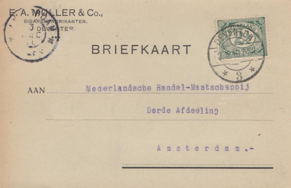 Muller & Co. Sigarenfabrikanten - Deventer F Muller & Co. Sigarenfabrikanten - Deventer F