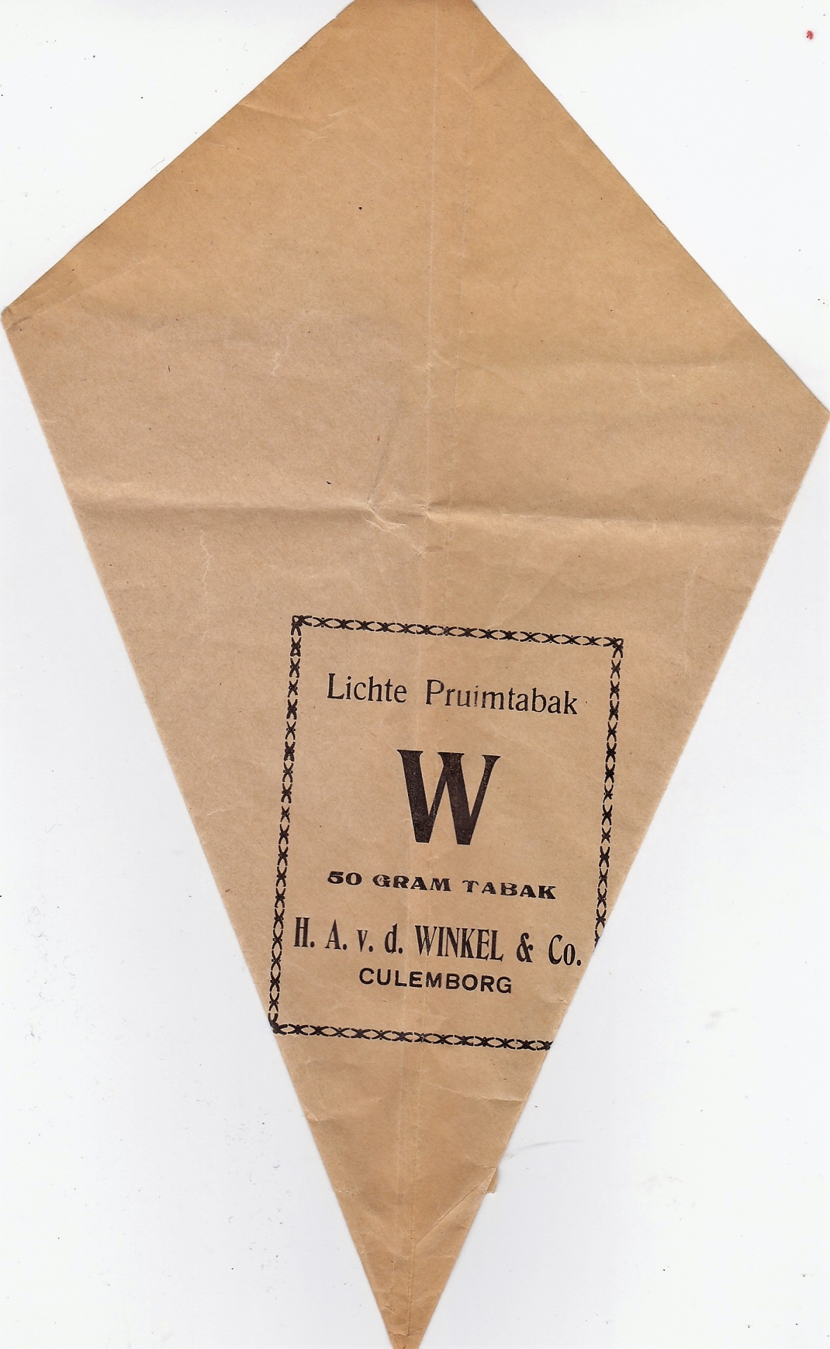 Winkel H.A. v.d.en Co - Culemborg LICHTE PRUIMTABAK W zak, 50 gram  M