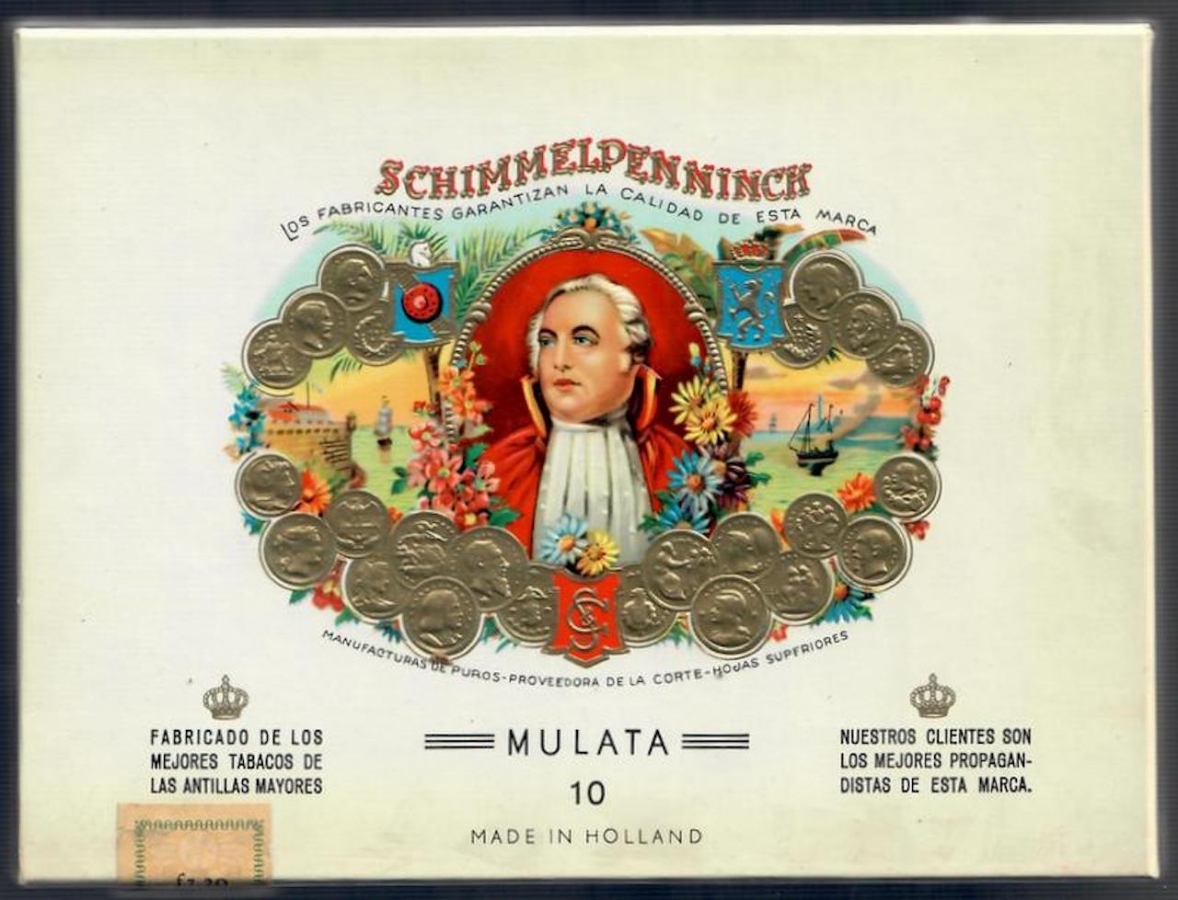 Mulata doos met 10 sigaren ƒ 7,20 L Mulata doos met 10 sigaren ƒ 7,20 L