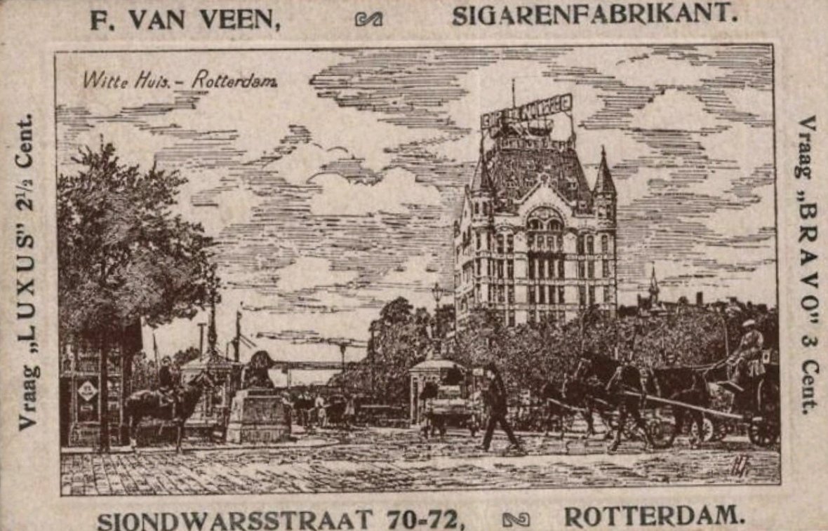 Veen F. van Sigarenfabrikant - Rotterdam RECLAME KAART MP Veen F. van Sigarenfabrikant - Rotterdam RECLAME KAART MP