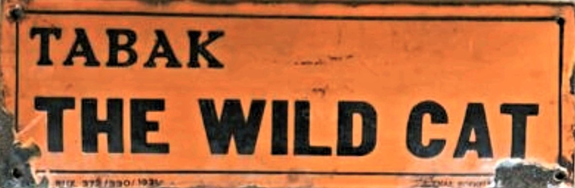 The Wild Cat, Tabak, emaille, RECLAME, MP The Wild Cat, Tabak, emaille, RECLAME, MP