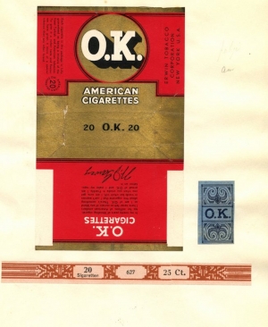 Crescent O.K. 20/f0.25 accijns 627 Rood Crescent O.K. 20/f0.25 accijns 627 Rood