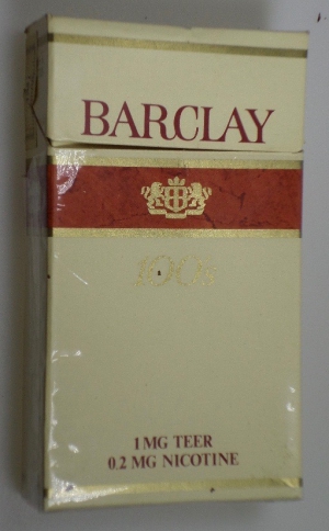 Barclay 100's 20/f3.90 accijns 1347 Barclay 100's 20/f3.90 accijns 1347