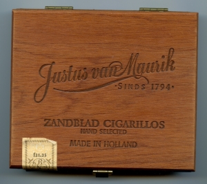 Maurik, Justus van Zandblad Cigarillos 25/f21.25 banderol 6493 R Maurik, Justus van Zandblad Cigarillos 25/f21.25 banderol 6493 R