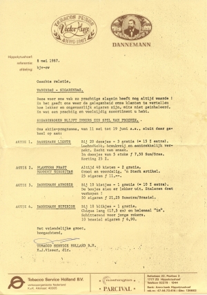 Tobacco Service Holland - Hippolytushoef 08-05-1987 R Tobacco Service Holland - Hippolytushoef 08-05-1987 R