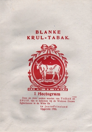 D.E.   Witte Os  krul - Tabak 100 gr  M