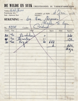 De Wilde en Suik - NOTA anno 1950 M De Wilde en Suik - NOTA anno 1950 M