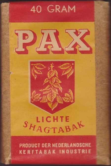 Ned.Kerftabak industrie  PAX shag tabak 40f0.44ct+opc 13.5ct banderol 7591  M