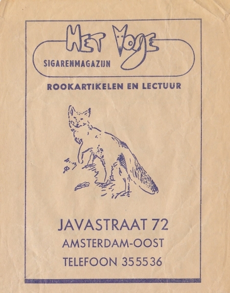 Het Vosje Sigarenmagazijn - Amsterdam SIGARENZAKJE  M