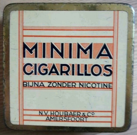 MINIMA CIGARILLOS 20 sigaren banderol 1707 blik M MINIMA CIGARILLOS 20 sigaren banderol 1707 blik M