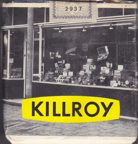 Brans Fa - Nijmegen KILLROY pakje 25 sigaretten prijs f 1.75 banderol 2937 M Brans Fa - Nijmegen KILLROY pakje 25 sigaretten prijs f 1.75 banderol 2937 M
