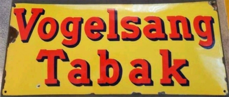 Vogelsang tabak emaille RECLAME MP Vogelsang tabak emaille RECLAME MP